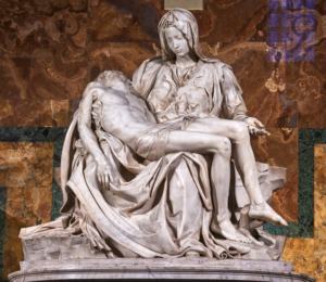 Michelangelo’s Pietà, depicting Mary and Christ after His crucifixion