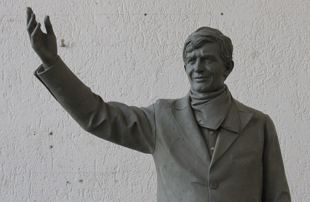 Work in progress: Original bronze statue of Louis Tikas, Greek-American labor leader