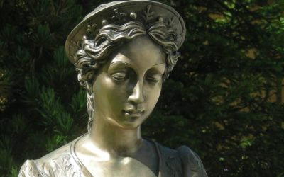 Original bronze statue of St. Cecilia